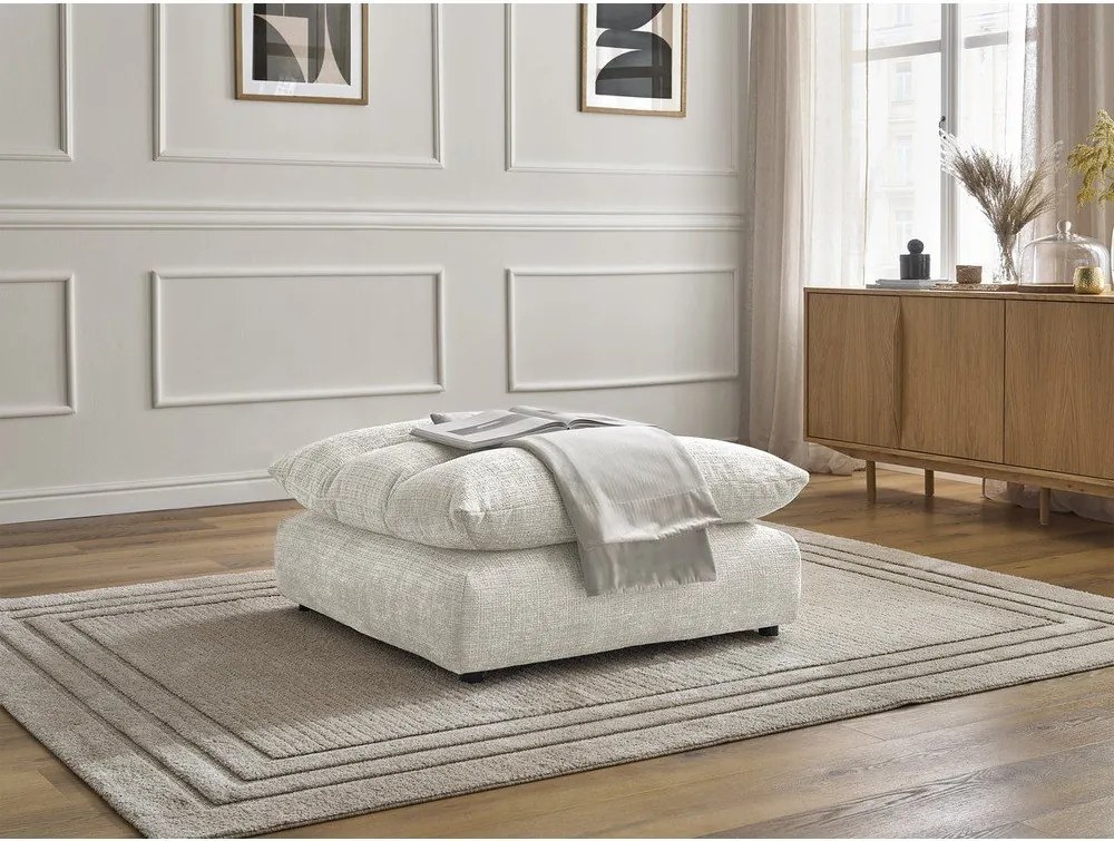 Бяла шенилова табуретка Neil – Bobochic Paris