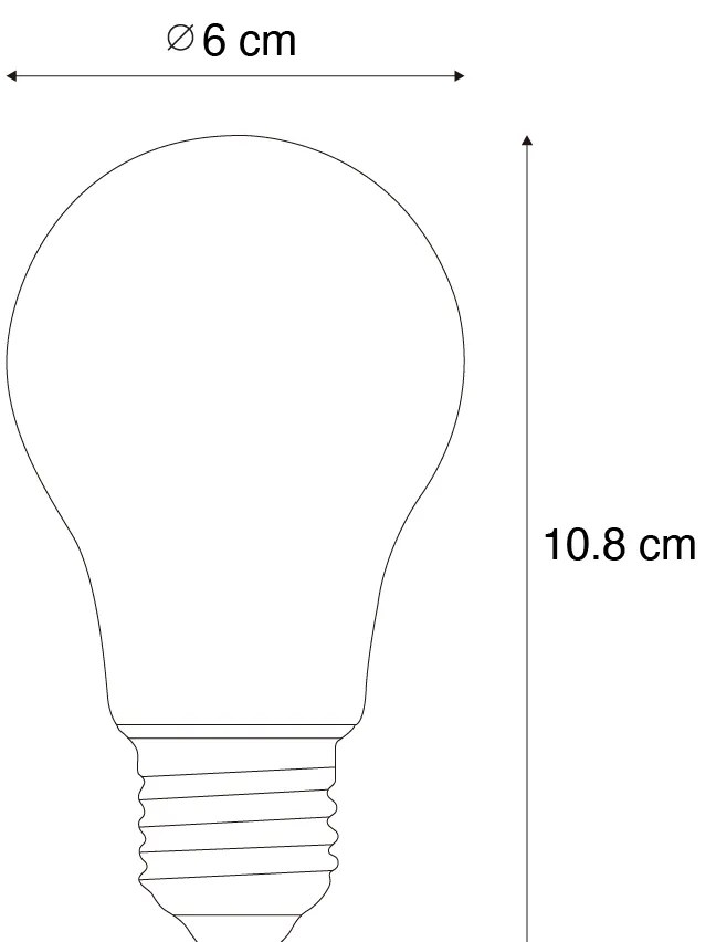 Комплект от 5 LED крушки E27 A60 със сензор за здрач 2.5W 250 lm 2700K