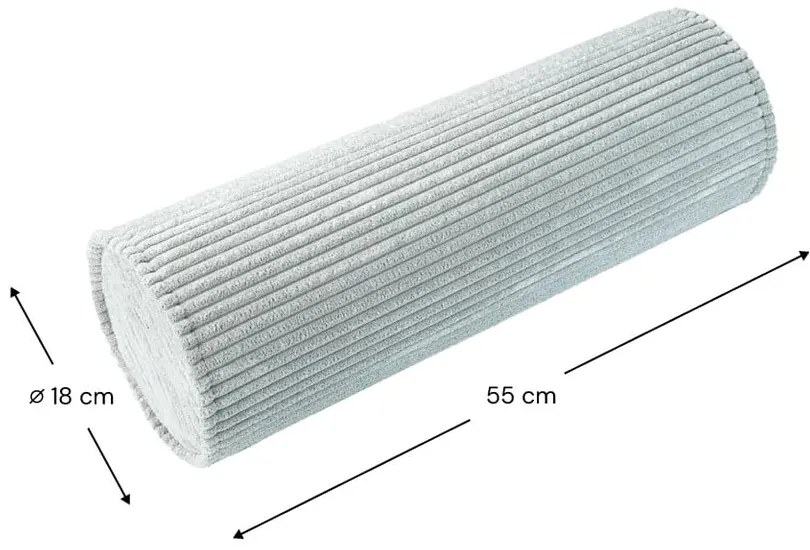 Детска възглавница за диван от рипсено кадифе в цвят мента Roll – Wigiwama