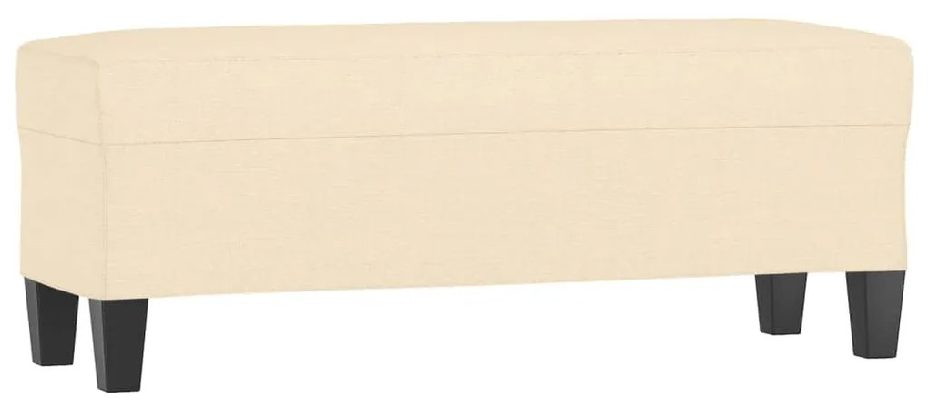 349453 vidaXL Пейка, кремава, 100x35x41 см, плат