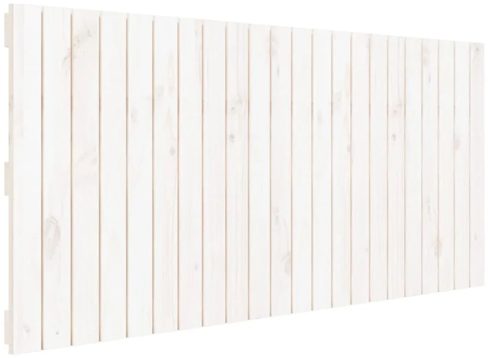 824869 vidaXL Стенна табла за спалня, бяла, 140x3x60 см, борово дърво масив