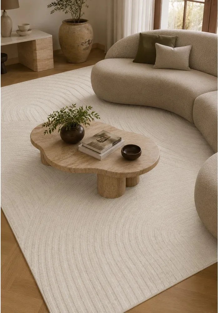 Кремав килим 120x170 cm Whirl – ESTE