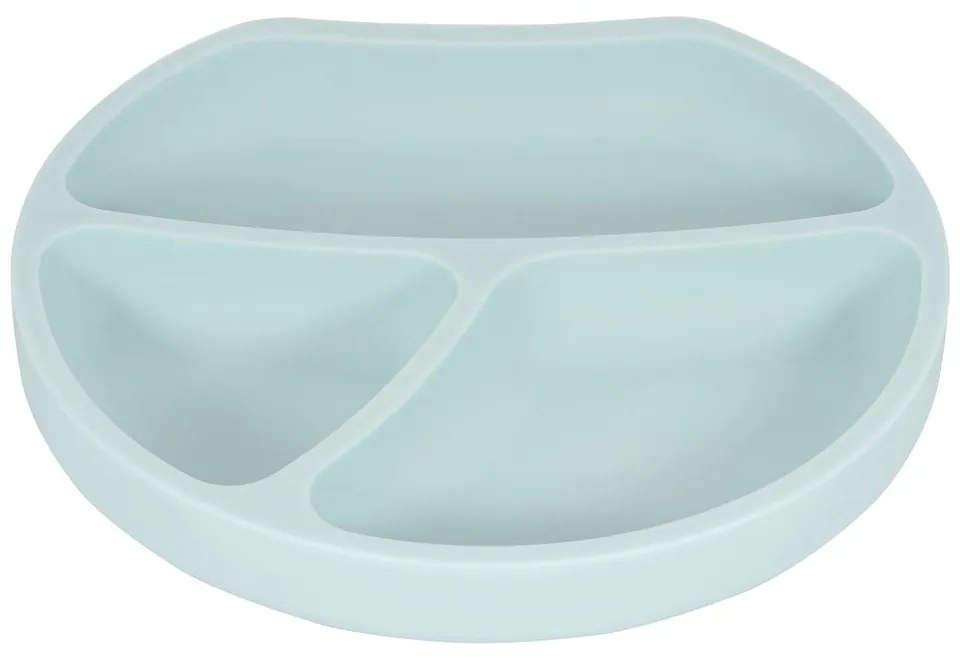 Светлосиня силиконова детска чиния 19x20,5 cm – Kindsgut