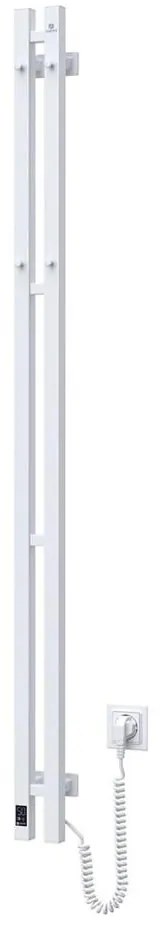 Електрически сушилник за кърпи с термостат SILOUETTE 200W/230V 150,6 cm IP44 бял десен