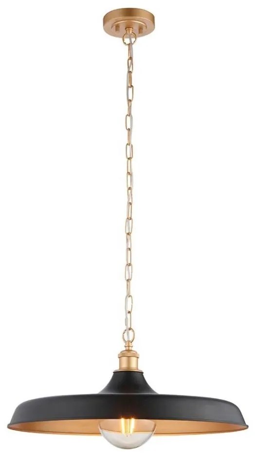 Endon 99998 - Полилей с верига SABIAN 1xE27/10W/230V черен/златен