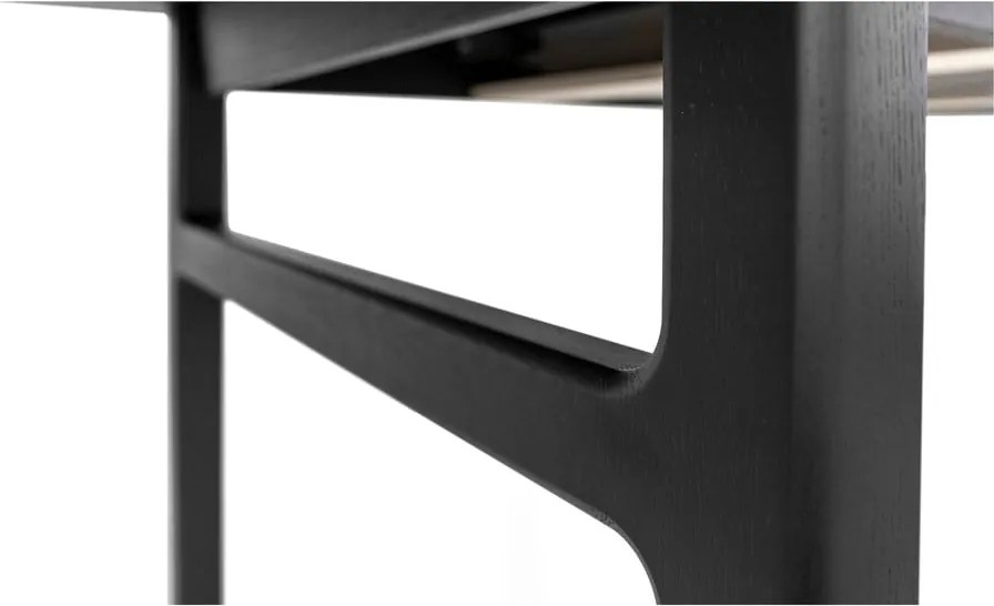 Сгъваема трапезна маса с допълнителна плоча от дъб 90x180 cm Curved – Woodman