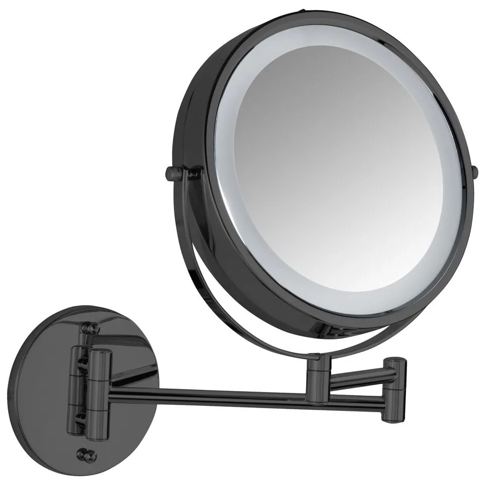 Козметично увеличително огледало със светлина (увеличение 5x) ø 25,5 cm Lumi – Wenko