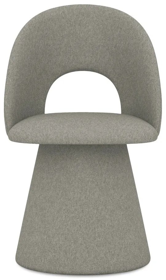 Сив тапициран трапезен стол Kalo – Makamii