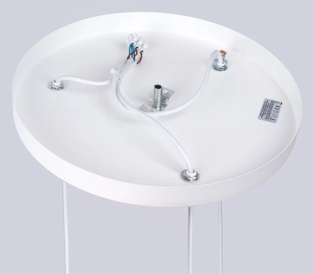 Бял детски полилей със стъклен абажур ø 32 cm Mab – Sollux