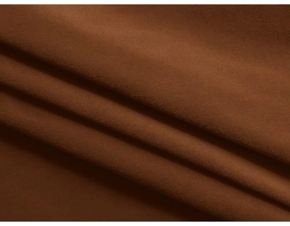 Оранжев/кафяв кадифен диван 319 cm Ekahi – Makamii