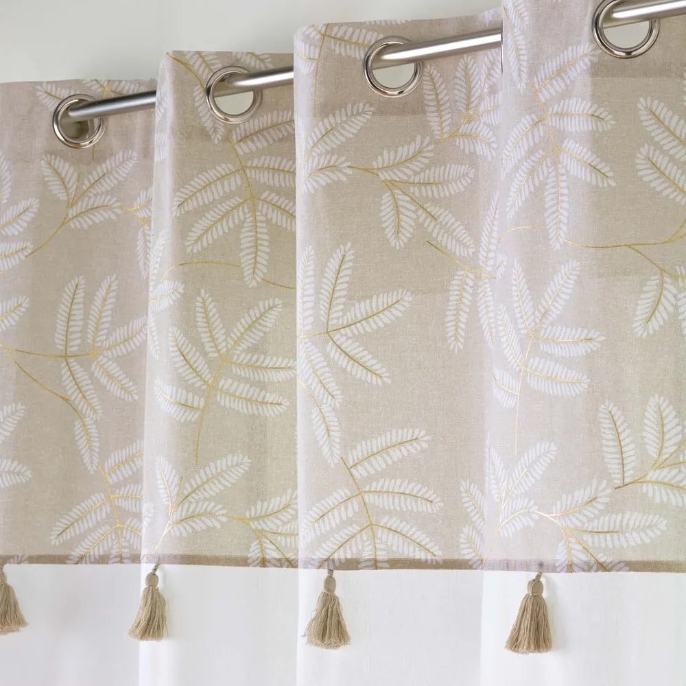 Бяло/бежово перде със смес от памук 140x240 cm Altea – douceur d'intérieur