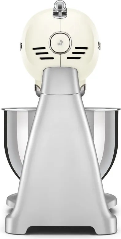 Планетарен миксер Smeg SMF04CREU, 800W, 4.8 л, 10 скорости, Функция за плавен старт, Крачета против хлъзгане, Кремa/Инокс