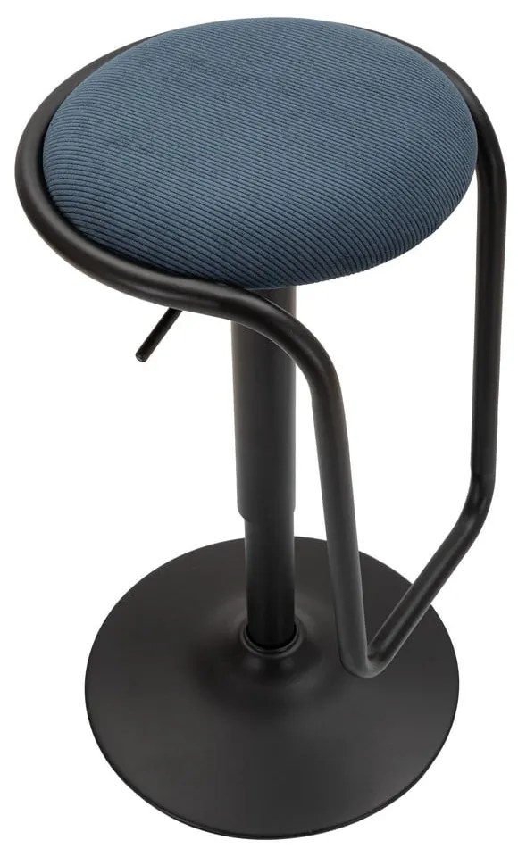 Тапициран бар стол с регулируема височина в петролен цвят/черен (височина на седалката 61 cm) Destiny – Mauro Ferretti