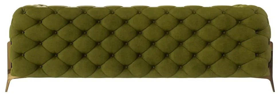Зелен кадифен диван 225 cm Chelsea Bis – Ropez