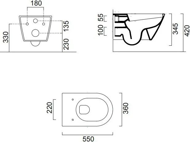 Висящ леген Kube-X/55 с капак Super Slim MS86SC GSI