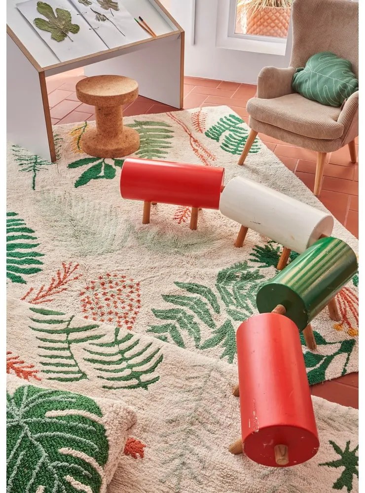 Памучен ръчно изработен детски килим подходящ за пране 170x240 cm Botanic Plants – Lorena Canals