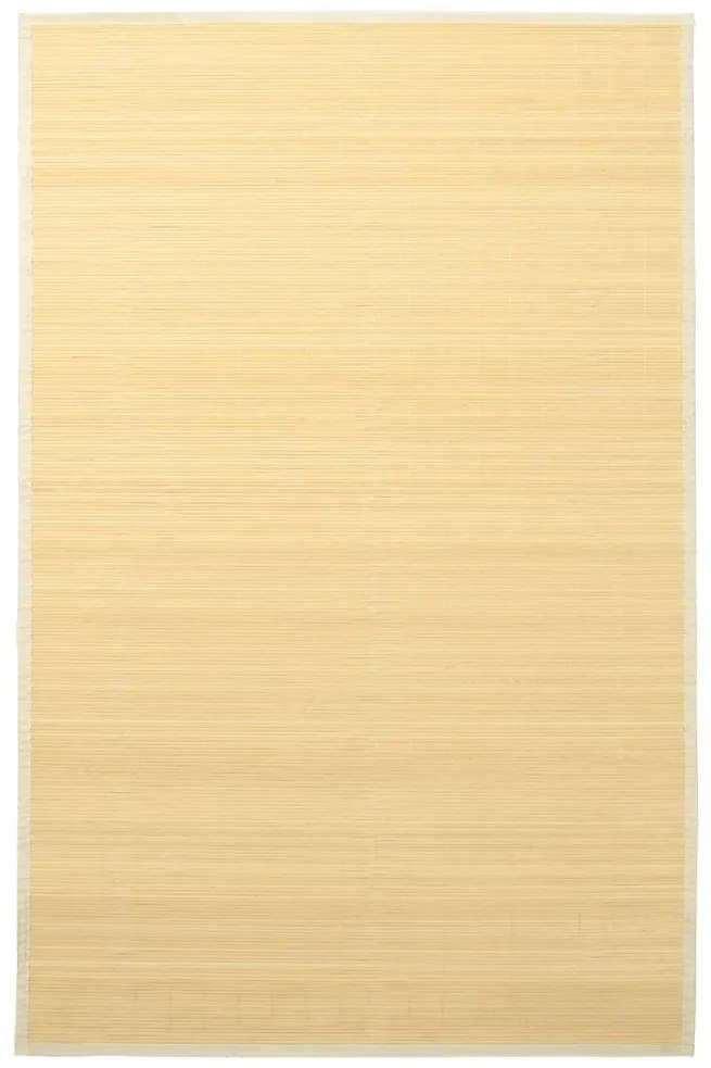 245820 vidaXL Бамбуков килим, 100x160 см, естествен цвят