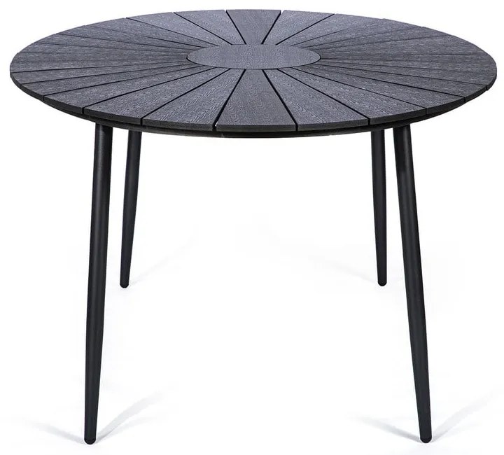 Черна градинска маса с плот от артдърво , 190 x 115 cm Marienlist - Bonami Selection