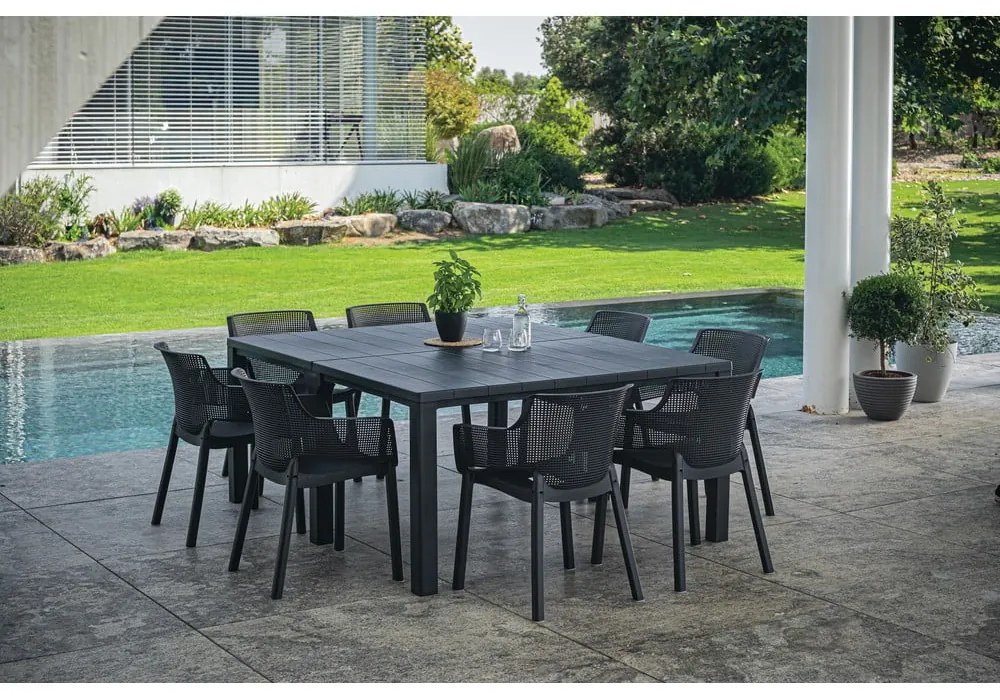 Тъмносив пластмасов градински стол Elisa – Keter