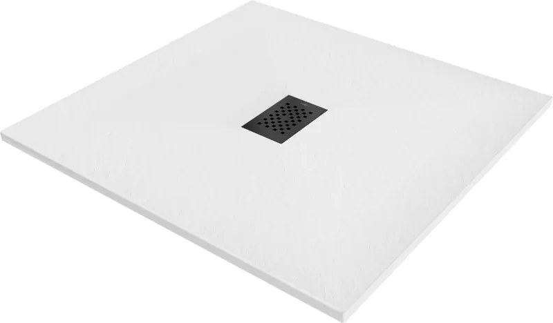 Mexen Hugo Правоъгълeн поддушник SMC 100 x 100 cm, бял, черна капачка - 42101010-B