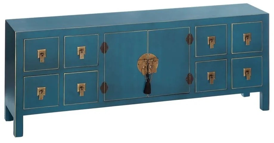 Син нисък скрин 130x50,5 cm Oriente – Ixia