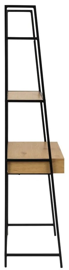 Черна етажерка в дъб 77x175 cm Seaford - Actona