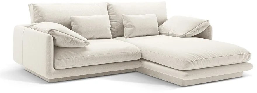 Бял ъглов диван (десен ъгъл) Torino – Micadoni Home