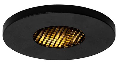 Комплект от 6 модерни вградени спота за баня черни IP54 - Shed Honey