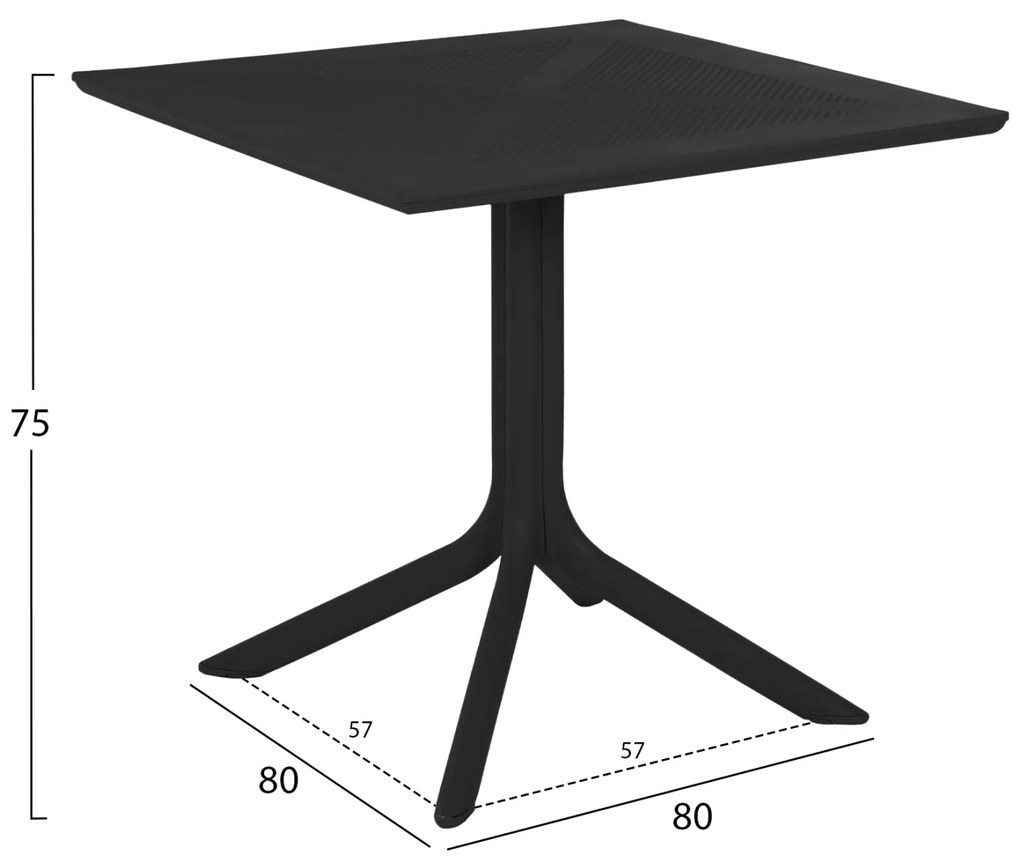 Маса 80х80 - HM5930.12 черен цвят