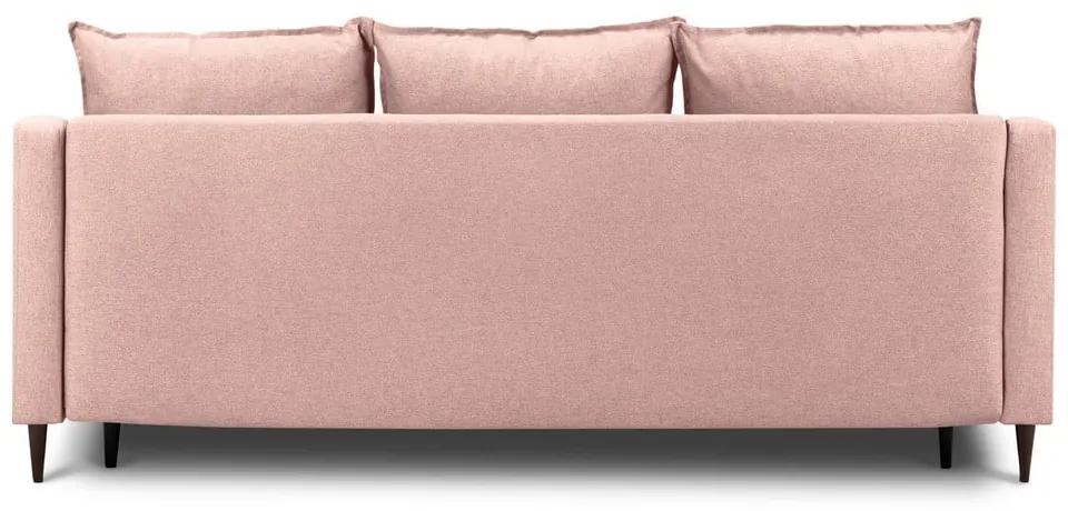 Разтегателен розов диван с място за съхранение , 215 см Ancolie - Mazzini Sofas