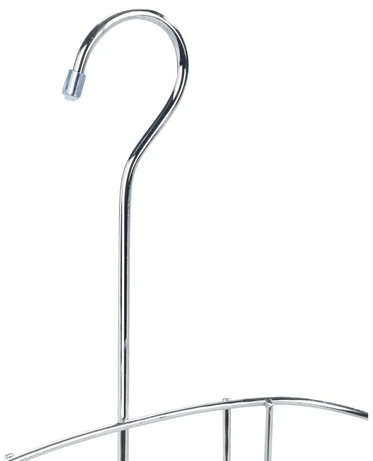 Висящ стоманен рафт за баня в блестящо сребро Martos - Allstar