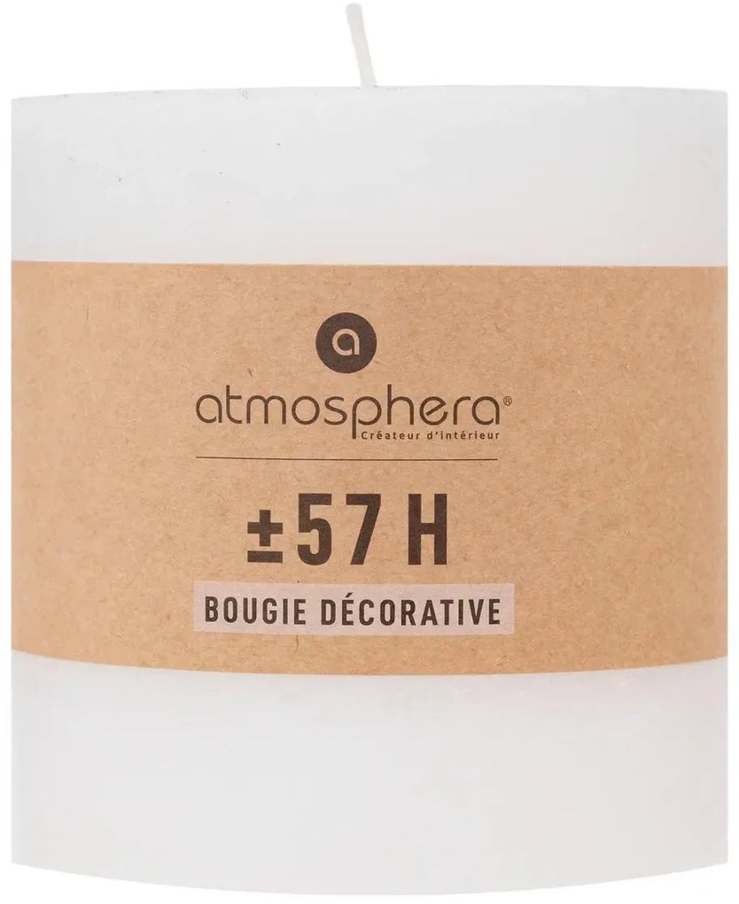 Свещ без аромат atmosphera Olia, Кръгла, 10x10 cm - Жълт