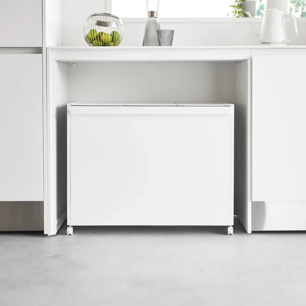 Бяло метално кошче за рециклиране Tower – YAMAZAKI