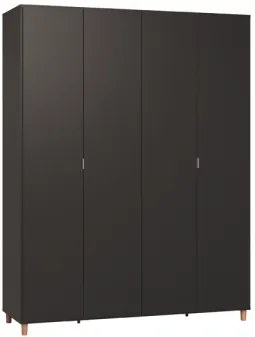 Гардероб Simple 4-врата-White - Black