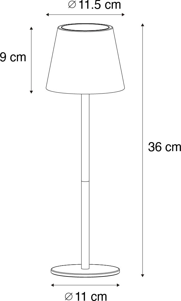 Настолна лампа бяла с димер и акумулаторна LED IP54 - Murdock
