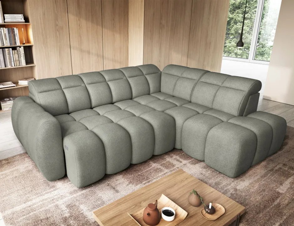 Ъглов диван Chicago-Маслинов-Десен