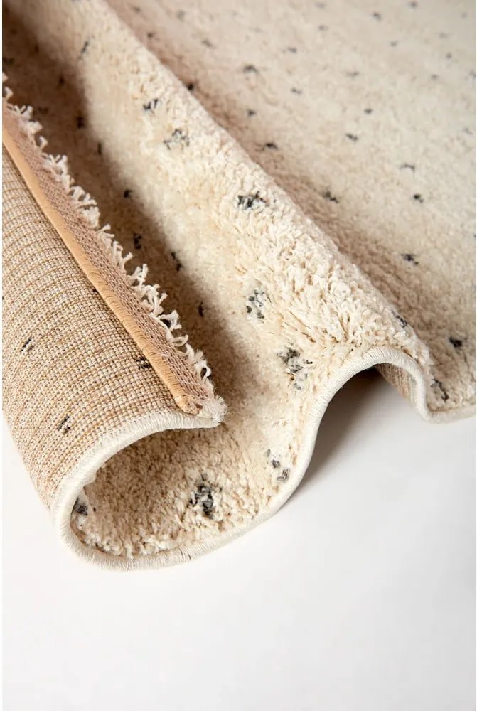 Черен/кремав килим 140x200 cm Dottie Black – Universal