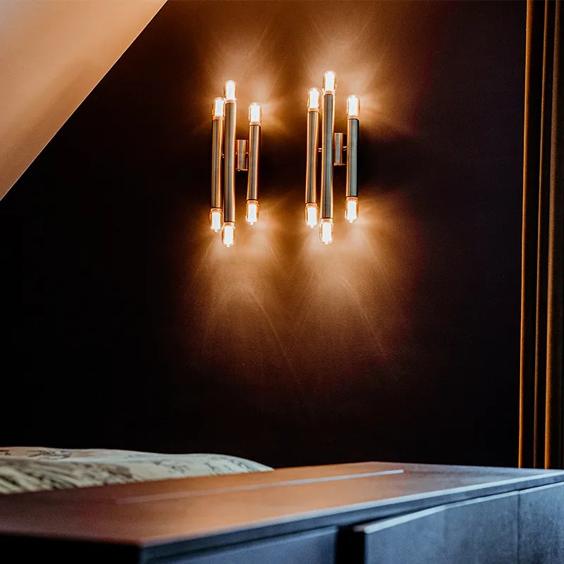 Хотелски шик златен аплик 6 лампи - Tubi