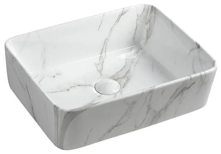 Sapho - Мивка за плот DALMA 47,5x37,5 см керамика/Carrara