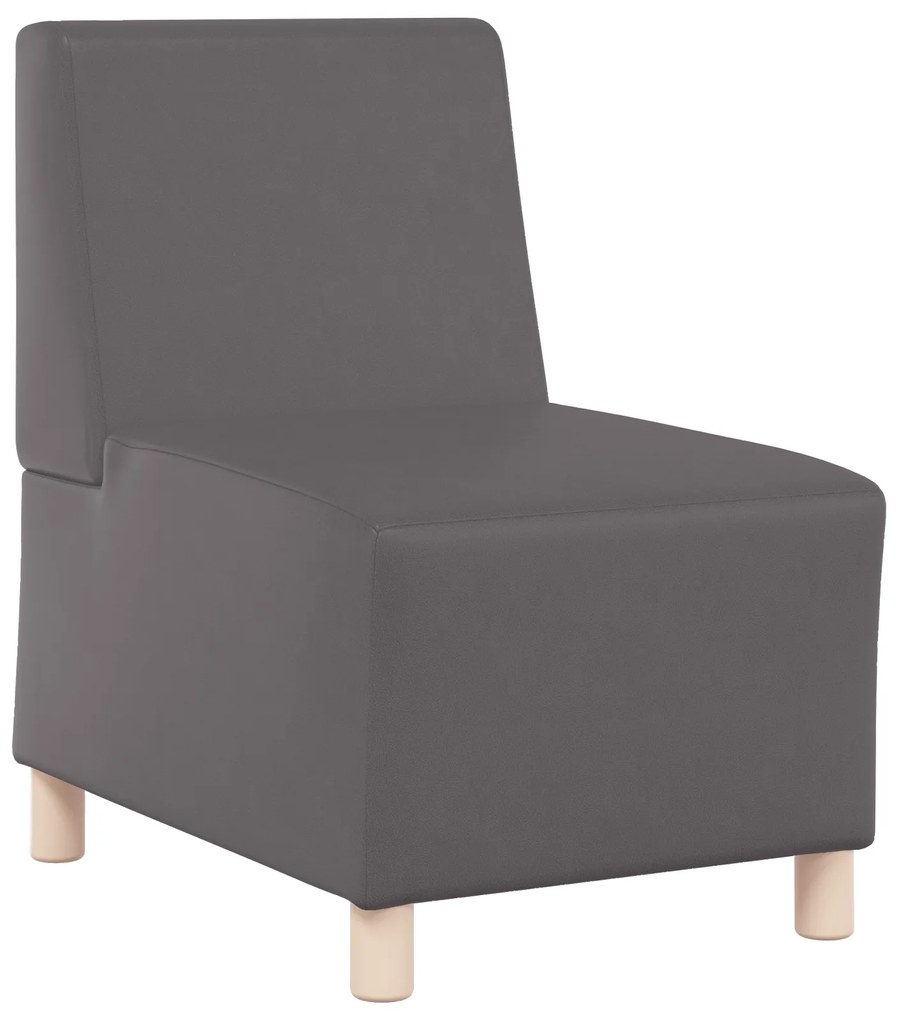 4108490 vidaXL Диван стол Сив 55 x 74 x 82 см Изкуствена кожа