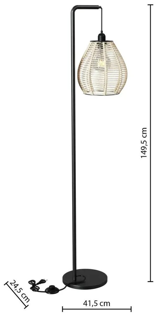 Лампион atmosphera Delia, Метал, Естествен, 149.5 cm