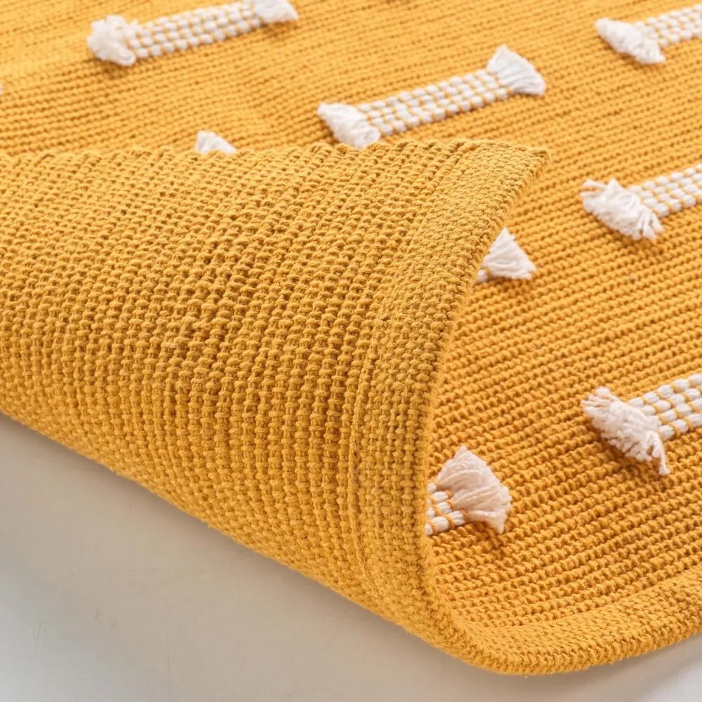 Жълта охра килим подходящ за пране 50x80 cm Juline – douceur d'intérieur