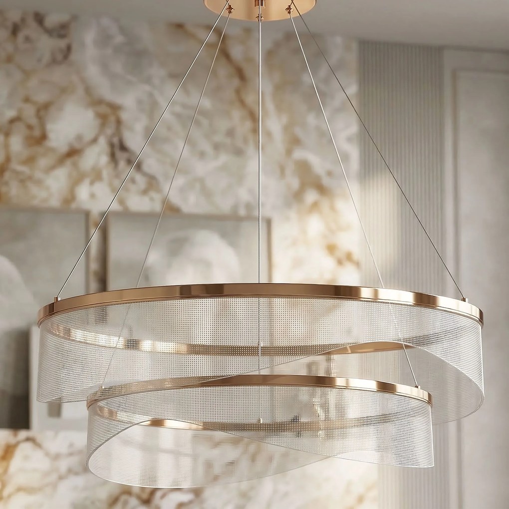 ВИСЯЩА ТАВАННА ЛАМПА G146-2CP GOLD