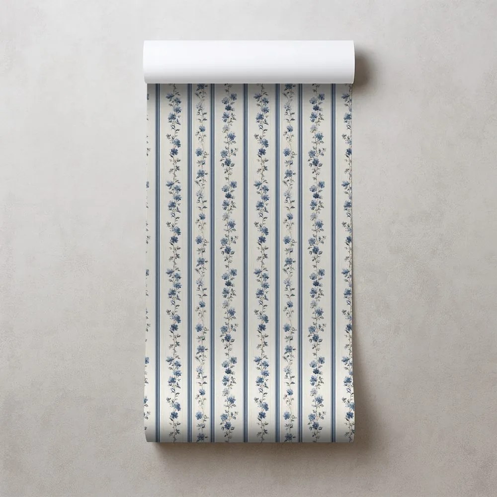 Фототапет – Сини цветя на ивици