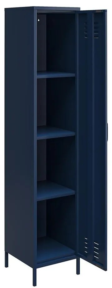 Син метален шкаф 38x185 cm Bradford - Queer Eye