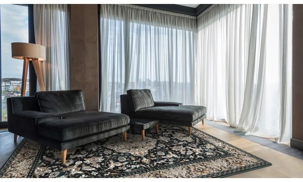 Зелен вълнен килим 160x240 cm Lauren - Agnella