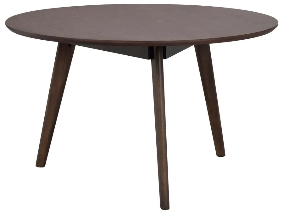 Тъмнокафява масичка за кафе от декор от дъб ø 90 cm Yumi – Rowico