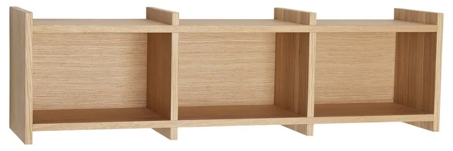 На няколко нива стенен рафт от декор от дъб в естествен цвят 80 cm Focal – Hübsch