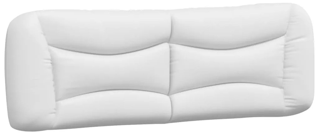 374596 vidaXL Мека табла за легло Hvar, бяла, 160 см, изкуствена кожа