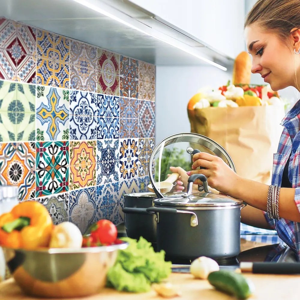 Kitchen stove wall protection Azulejos L